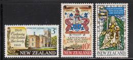 New Zealand MH Scott #422-#424 Set Of 3 Centenary Of New Zealand Law Society - Ongebruikt