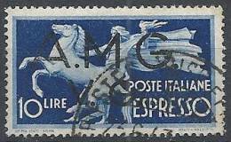 1946 TRIESTE AMG VG USATO ESPRESSO 10 LIRE - RR11498 - Oblitérés