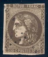 1870 Type Cérès émission De Bordeaux 30c Brun Y&T  N° 47 (2è) - 1870 Ausgabe Bordeaux