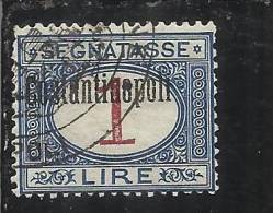 ITALY ITALIA LEVANTE COSTANTINOPOLI 1922 SEGNATASSE TASSE TAXES LIRE 1 USED TIMBRATO - European And Asian Offices