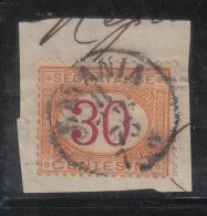 3RG23 - REGNO , Segnatasse Il 30 Cent N. 7 Con Annullo Del 1875 - Portomarken