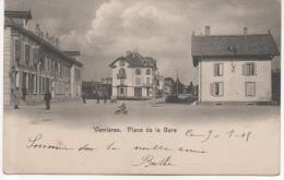 SUISSES  VERRIERES PLACE DE LA GARE  EN 1909   Carte En L'etat - Les Verrières