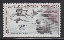 New Caledonia MNH Scott #C31 25fr Skin Diver Shooting Bumphead Surgeonfish - Nuevos