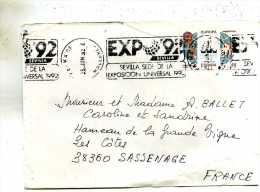 Enveloppe Timbrée Neuve Non Obliterée ( De Exposition Universal 1992  A Sevilla Adressé A Mr Ballet A Sassenage 38 - Franking Machines (EMA)