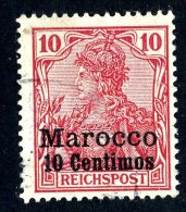 (1182)  Morocco  1900  Mi9  Used ~ (michel €2,00) - Deutsche Post In Marokko