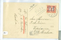 POSTKAART Uit 1913 Gelopen Van VOORST Naar ROTTERDAM * NVPH 114 (7611) - Briefe U. Dokumente