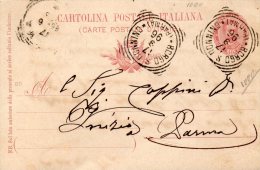 1896  CARTOLINA CON ANNULLO  BORGO S. DONNINO PARMA - Ganzsachen