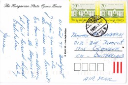 3375. Postal Aerea BUDAPEST (Hungria) 1995. Hungarian Opera House - Lettres & Documents