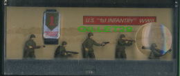 SOLDATS DE PLOMB - U.S. 1 St INFANTRY WWII - POCKET FORCE - 5 SOLDIERS - MONOGRAM MODELS INC, 1990 - - Figurines