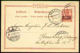 GERMAN MOROCCO 1902 - ENTIRE POSTAL CARD From TANGER To FLENSBURG, Germany - Marokko (kantoren)