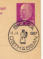 OSTMÄSSAN SKARA 1967 On East German Postal Card With Reply P74 - Other & Unclassified