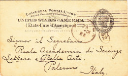 STATI UNITI / ITALIA (Palermo) - Card_ Cartolina Postale - Storia Postale