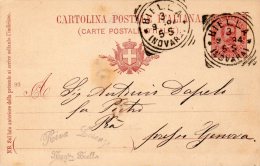 1884  CARTOLINA CON ANNULLO BIELLA - Stamped Stationery