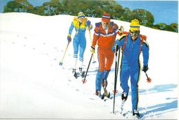 AUSTRALIA MAXICARD SKIING  SPORT WOMAN & MAN NOT STAMPED ND(1984) READ DESCRIPTION !!! - Lettres & Documents