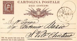 1889 CARTOLINA CON ANNULLO  AQUILA - Ganzsachen