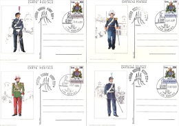 SAN MARINO´S SOLDIER, 7X PCS STATIONERY, ENTIERE POSTAUX, OBLIT. CONC, 1980. - Policia – Guardia Civil