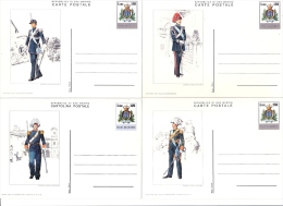 SAN MARINO´S SOLDIER, 8X POSTCARDS STATIONERY, ENTIERE POSTAUX, UNUSED, 1980. - Covers & Documents