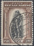 1935 SAN MARINO USATO DELFICO 1,50 LIRE - RR11626 - Gebraucht