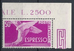 1945-52 ITALIA ESPRESSO RUOTA  50 LIRE LUSSO MNH ** - RR11659-5 - Poste Exprèsse/pneumatique