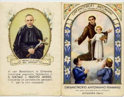 Calendarietto - Orfanotrofi Antoniani - Altamura Bari 1943 - Kleinformat : 1941-60