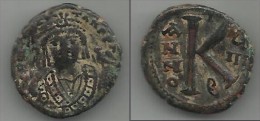 MAURICE TIBERE . DEMI -  FOLLIS  .  582 à 602 . - Byzantines
