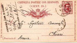 1892  CARTOLINA CON ANNULLO  NERVI GENOVA - Ganzsachen