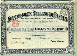 ACCION "AUTOMOBILES BELLANGER FRERES S.A." - Automobilismo