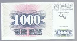 BOSNIA - 1000  Dinara 1992 SC  P-15 - Bosnie-Herzegovine