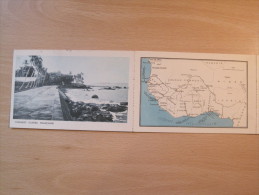 Afrique Occidentale Française -  2 Cartes Postales Plus Une Carte De L'AOF Avec Notice Explicative Au Dos - Guinea