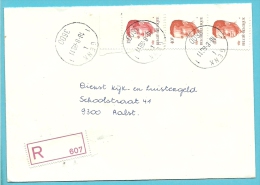 2136+2203 Op Brief Aangeteken Met Stempel GENK 1 , Aantekenstrookje ZONDER Aanduiding !!!!! - 1981-1990 Velghe