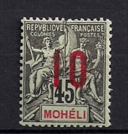 MOHELI, AÑO 1912, YVERT 21A *, COLONIAS FRANCESAS, ALTO VALOR DE CATÁLOGO - Other & Unclassified
