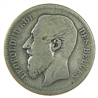 BELGIO BELGIQUE LEOPOLD II 2 FRANCS 1867 (1) ARGENTO SILVER SILBER - 2 Frank