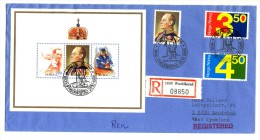 Norge / Norway 1987 - 1988, Registered Cover, King Olav V (S/S) - Frefil 88 - Fredrikstad - Lettres & Documents