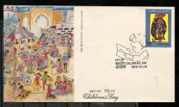 INDIA, 1981, FDC, Children´s Day, (Childrens Day) - "Toyseller" By Kumari Ruchita Sharma , Delhi Cancellation - Lettres & Documents