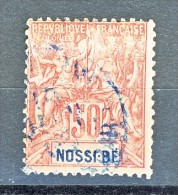 Nossi Be 1894 Y&T N. 37 C. 50 Rosa USATO - Andere & Zonder Classificatie