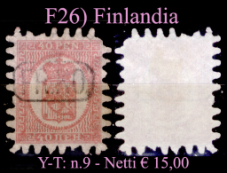 Finlandia-F026 -1866-70: Yvert & Tellier N. 6 (o) Used - Senza Difetti Occulti. - Usados