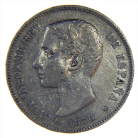 SPAIN / ESPANA - ALFONSO XII - 5 PESETAS 1876 (Madrid) - Sonstige & Ohne Zuordnung