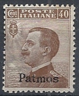 1912 EGEO PATMO EFFIGIE 40 CENT MNH ** - RR11728 - Egeo (Patmo)