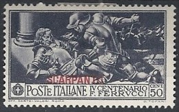1930 EGEO SCARPANTO FERRUCCI 50 CENT MH * - RR11734 - Aegean (Scarpanto)