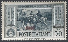 1932 EGEO CASO GARIBALDI 30 CENT MH * - RR11742 - Egée (Caso)