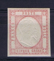 Italy Sa Nr 21 B (?), Mi 5a , MH/*, 1861, Beautiful Centered And Large Margins! - Mint/hinged