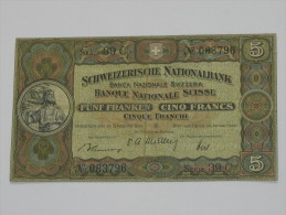 SUISSE. 5 Francs 1949. Banque Nationle Suisse - Svizzera