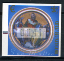 2002 - VATICANO - VATIKAN - Sass. Nr. 14C FRANC. AUTOMATICI Con Fili Di Seta - MNH - Stamps Mint - Nuevos