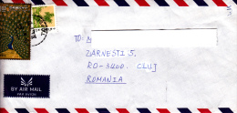 PEACOCK, BAMBUS, STAMPS ON AIRMAIL COVER, SENT TO ROMANIA, 1994, CHINA - Cartas & Documentos