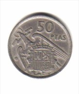 SPAIN    50  PESETAS  1957  (58 In Star)  (KM # 788) - 50 Pesetas