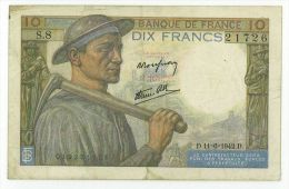 10 Francs Mineur, Fayette 8/3, état SUP - 10 F 1941-1949 ''Mineur''