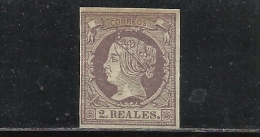 677-SELLO CLASICO ISABEL II AÑO 1860 Nº56.380,00€.2 REALES.SPAIN CLASSIC.FALSO FILATELICO SEGUI Y NO FALSO POSTAL. LPERF - Unused Stamps