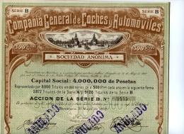 ACCION "COMPAÑIA GENERAL DE COCHES Y AUTOMOVILES S.A." - Automobilismo