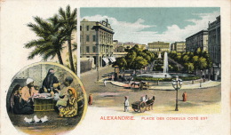 ( CPA EGYPTE )  ALEXANDRIE  /  Place Des Consuls Coté Est  - - Alexandria