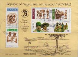 Ile Nauru. 75 Ans Du Scoutisme. 1 Bloc-feuillet  Oblitéré  BF # 5. - Nauru